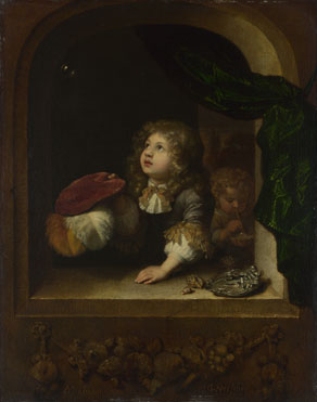 Caspar Netscher: 'Two Boys blowing Bubbles'