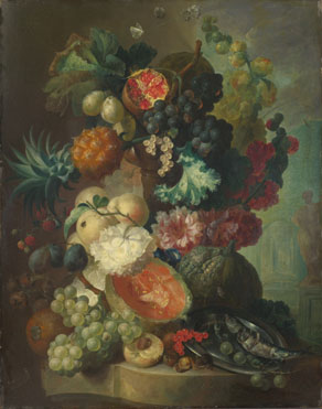 Jan van Os: 'Fruit, Flowers and a Fish'