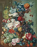 Fruit and Flowers in a Terracotta Vase