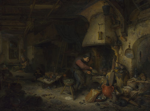 Adriaen van Ostade: 'An Alchemist'