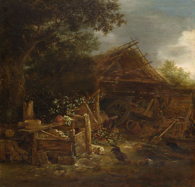 Isack van Ostade: 'A Farmyard'