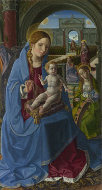 Paolo da San Leocadio: 'The Virgin and Child with Saints'