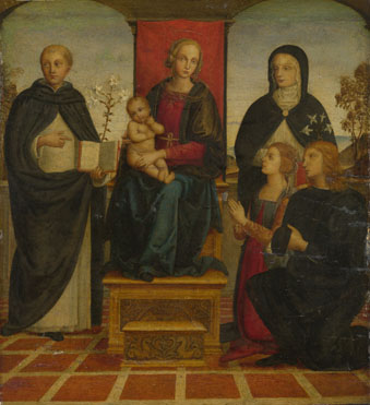 Follower of Pietro Perugino: 'The Virgin and Child with Saints'