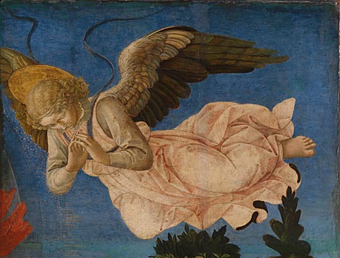 Francesco Pesellino and completed by Fra Filippo Lippi and workshop: 'Angel (Right Hand)'