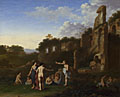 Women bathing in a Landscape