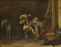 A Man and a Woman in a Stableyard