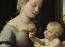 Detail from Raphael, The Madonna of the Pinks, about 1506-7