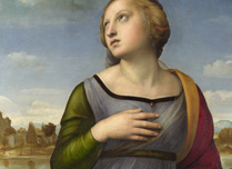 Detail from Raphael, Saint Catherine of Alexandria, about 1507