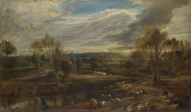 Peter Paul Rubens: 'A Landscape with a Shepherd and his Flock'