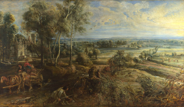 Peter Paul Rubens: 'A View of Het Steen in the Early Morning'