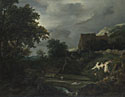 A Bleaching Ground in a Hollow by a Cottage