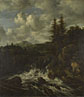 A Landscape with a Waterfall and a Castle on a Hill