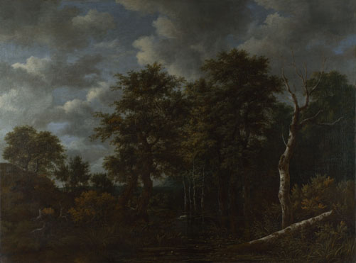 Jacob van Ruisdael: 'A Pool surrounded by Trees'