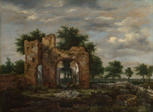 Jacob van Ruisdael: 'A Ruined Castle Gateway'