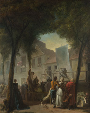 Gabriel-Jacques de Saint-Aubin: 'A Street Show in Paris'