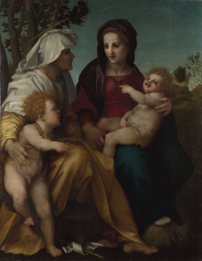 Andrea del Sarto: 'The Madonna and Child, Saint Elizabeth and the Baptist'