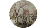 Avercamp - Winter Scene with Skaters Print