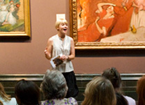 Short of time: Karly Allen conducting a Ten Minute Talk
