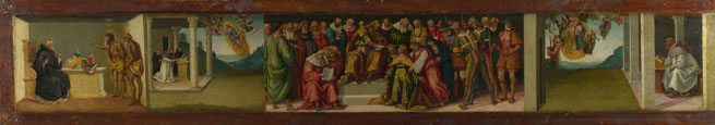Luca Signorelli: 'Predella: Esther, and Life of Saint Jerome'