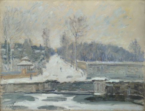 Alfred Sisley: 'The Watering Place at Marly-le-Roi'