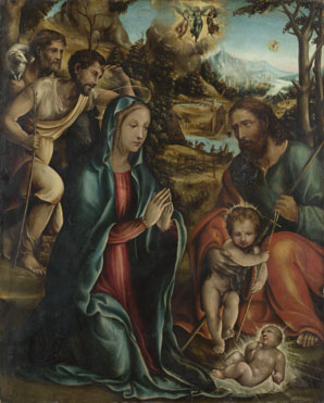 Follower of Sodoma: 'The Nativity with the Infant Baptist and Shepherds'