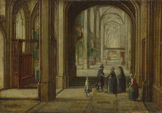 Hendrick van Steenwyck the Younger: 'The Interior of a Gothic Church looking East'