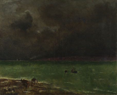 Alfred Stevens: 'Storm at Honfleur'