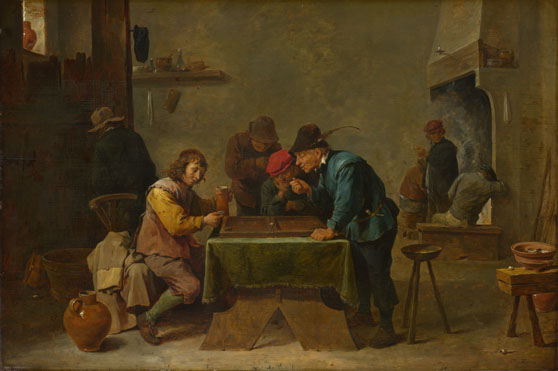 Attributed to David Teniers the Younger: 'Backgammon Players'
