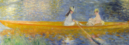 Learn about art: Pierre-Auguste Renoir 'The Skiff (La Yole)', 1875