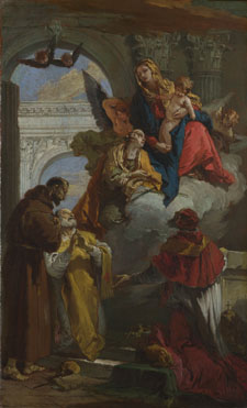 Giovanni Battista Tiepolo: 'The Virgin and Child appearing to a Group of Saints'