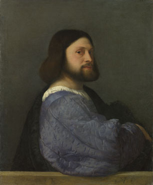 Titian: 'A Man with a Quilted Sleeve'