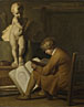 A Boy seated Drawing