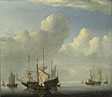 A Dutch Ship coming to Anchor