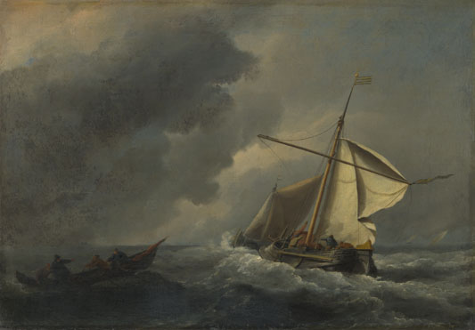 Willem van de Velde: 'A Dutch Vessel in a Strong Breeze'