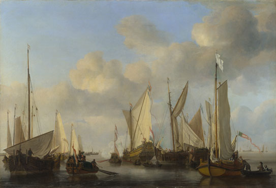 Willem van de Velde: 'A Dutch Yacht saluting'