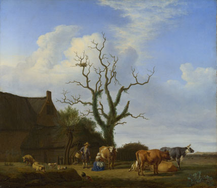 Adriaen van de Velde: 'A Farm with a Dead Tree'