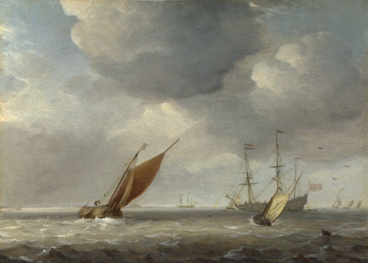 Studio of Willem van de Velde: 'Small Dutch Vessels in a Breeze'