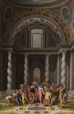 Attributed to Marcello Venusti , after Michelangelo: 'The Purification of the Temple'