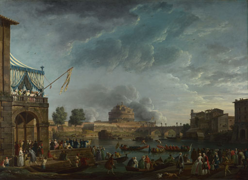 Claude-Joseph Vernet: 'A Sporting Contest on the Tiber at Rome'