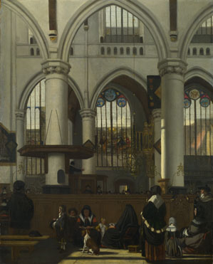 Emanuel de Witte: 'The Interior of the Oude Kerk, Amsterdam'