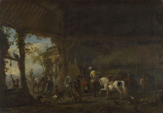 Philips Wouwermans: 'The Interior of a Stable'