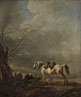 A White Horse, and an Old Man binding Faggots