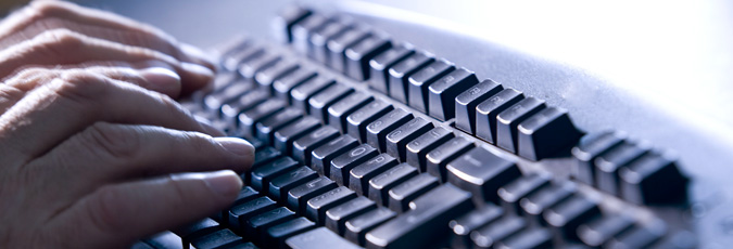 Keyboard with Hands Typing