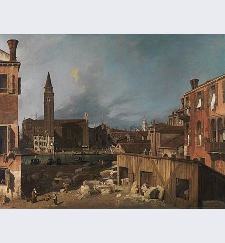 Canaletto, 'The Stonemason's Yard', about 1725