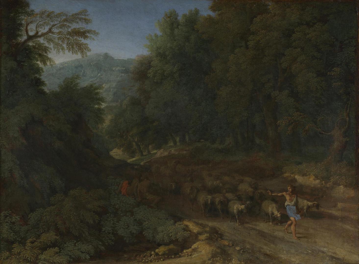 Landscape with a Shepherd and his Flock by Gaspard Dughet