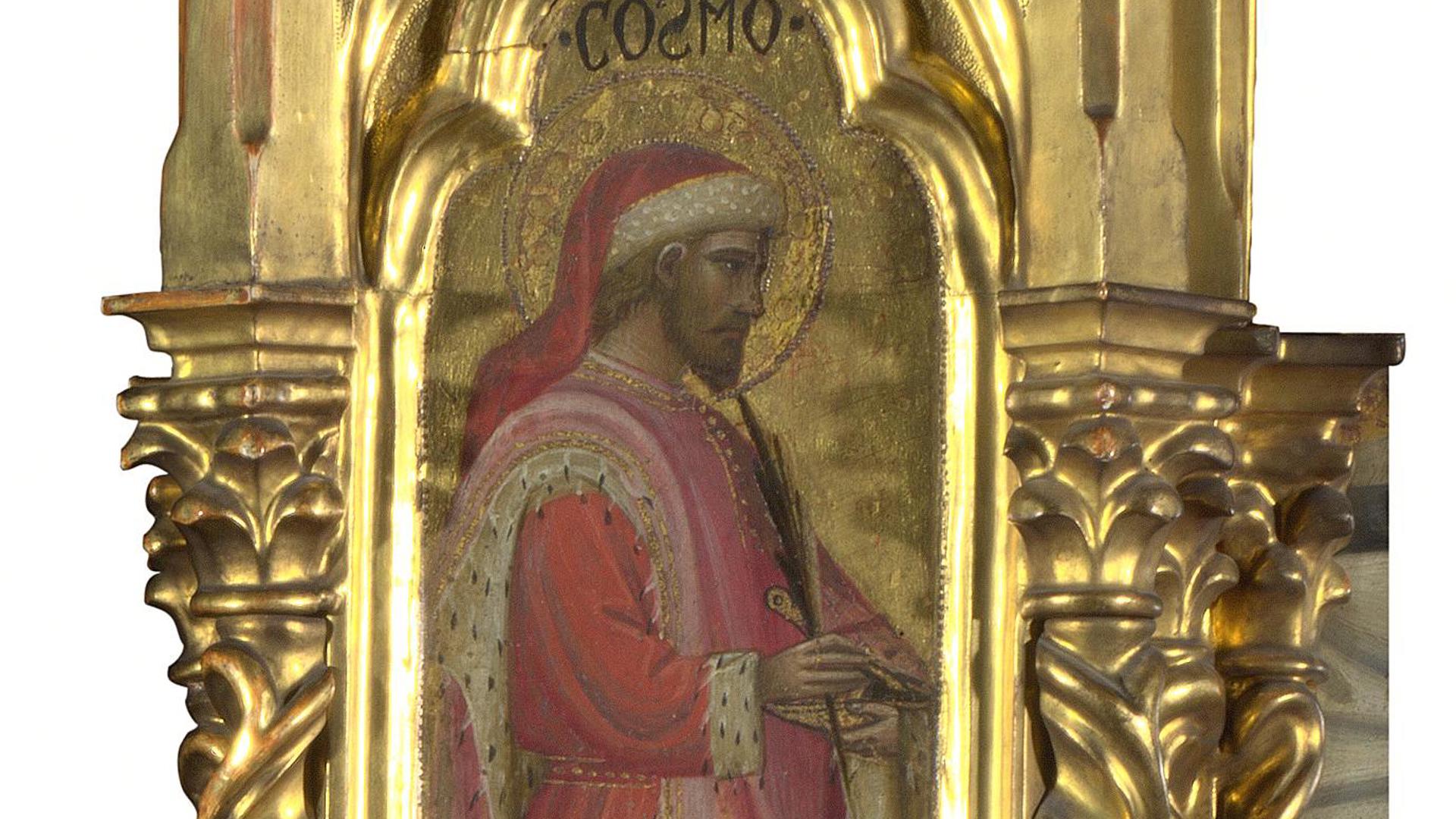 Saint Scholastica Virgin Christian Roman Catholic Icon on Wood