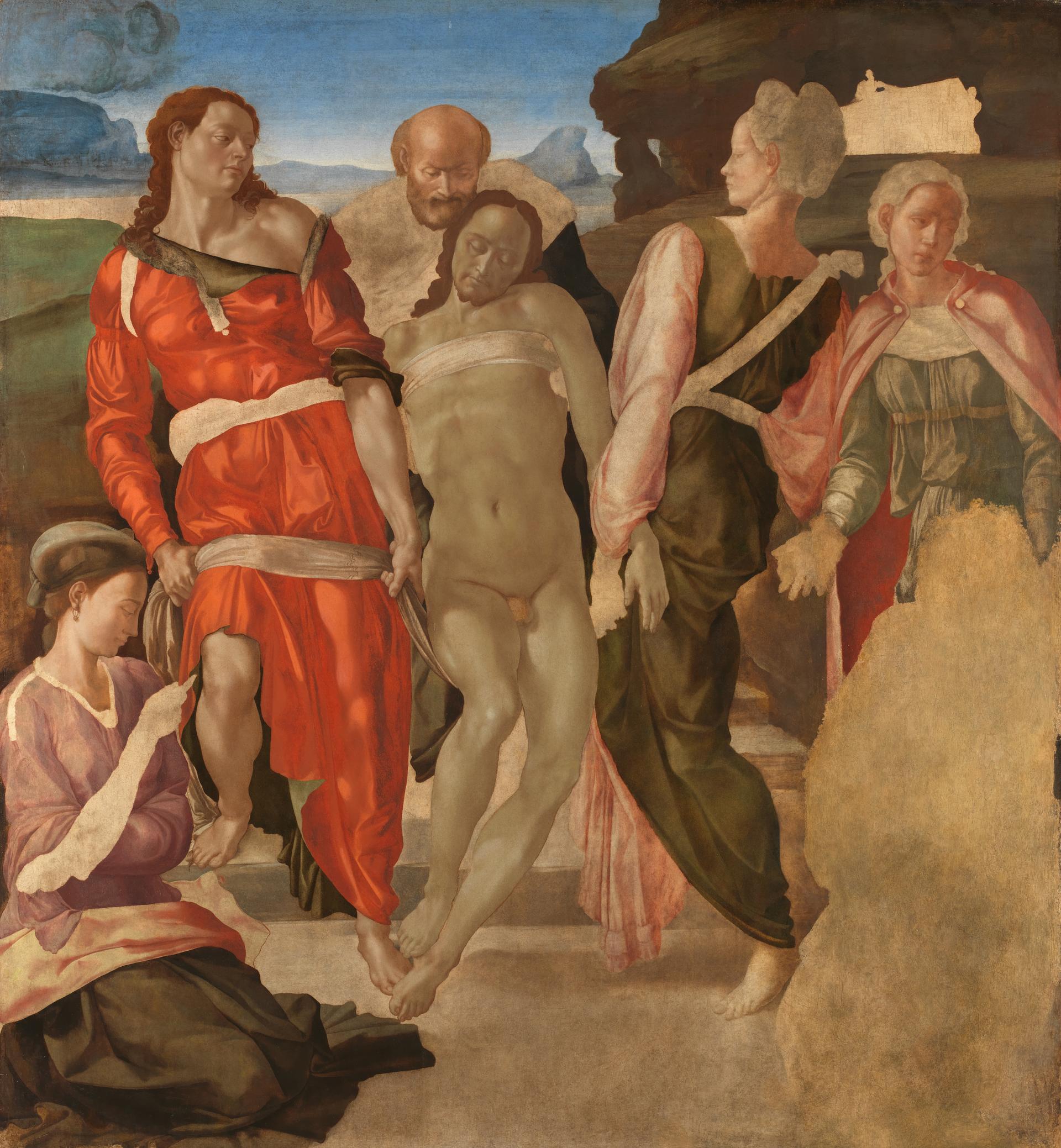 Michelangelo The Entombment or Christ being carried to his Tomb