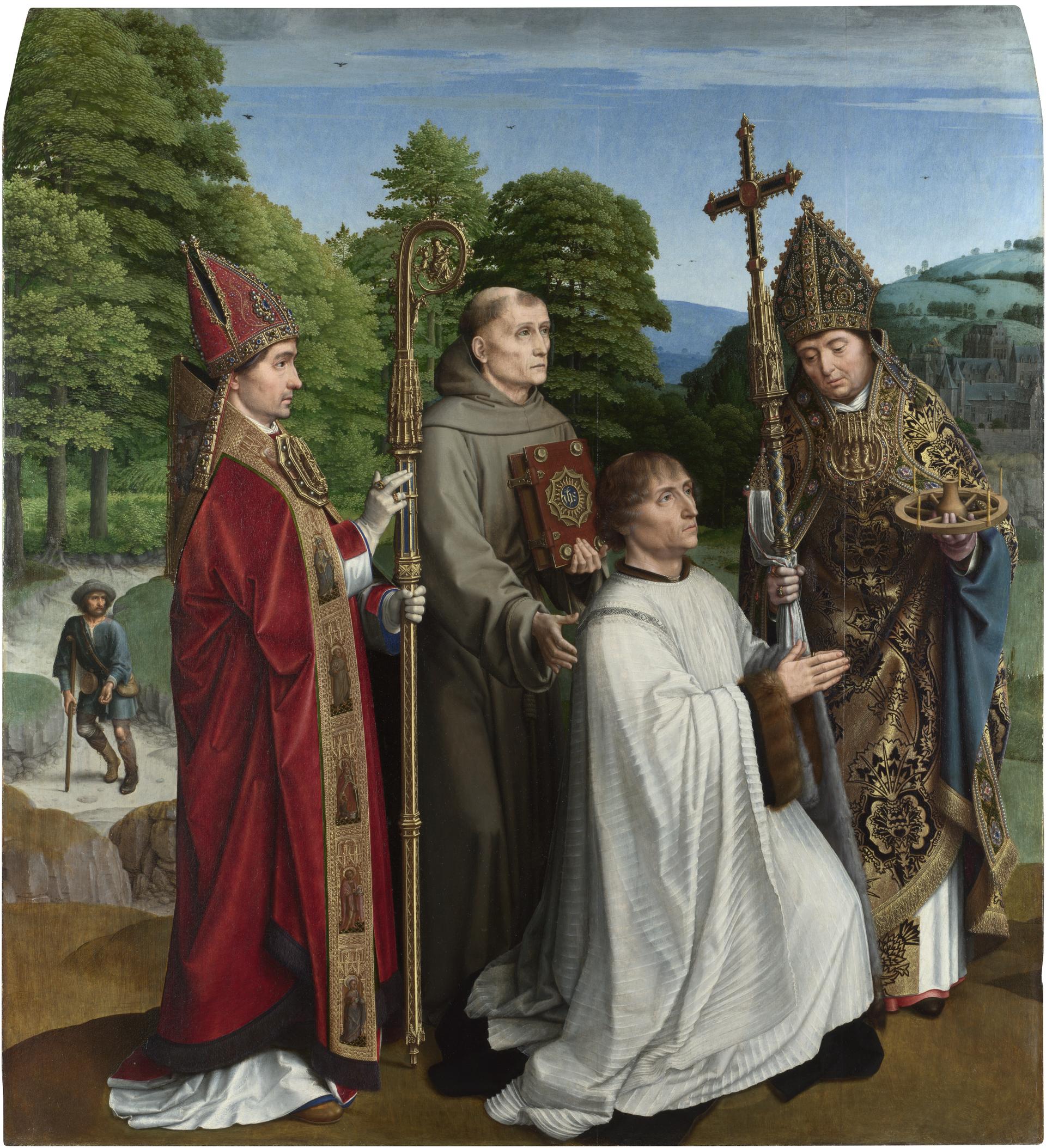 Gerard David | Canon Bernardijn Salviati and Three Saints | NG1045