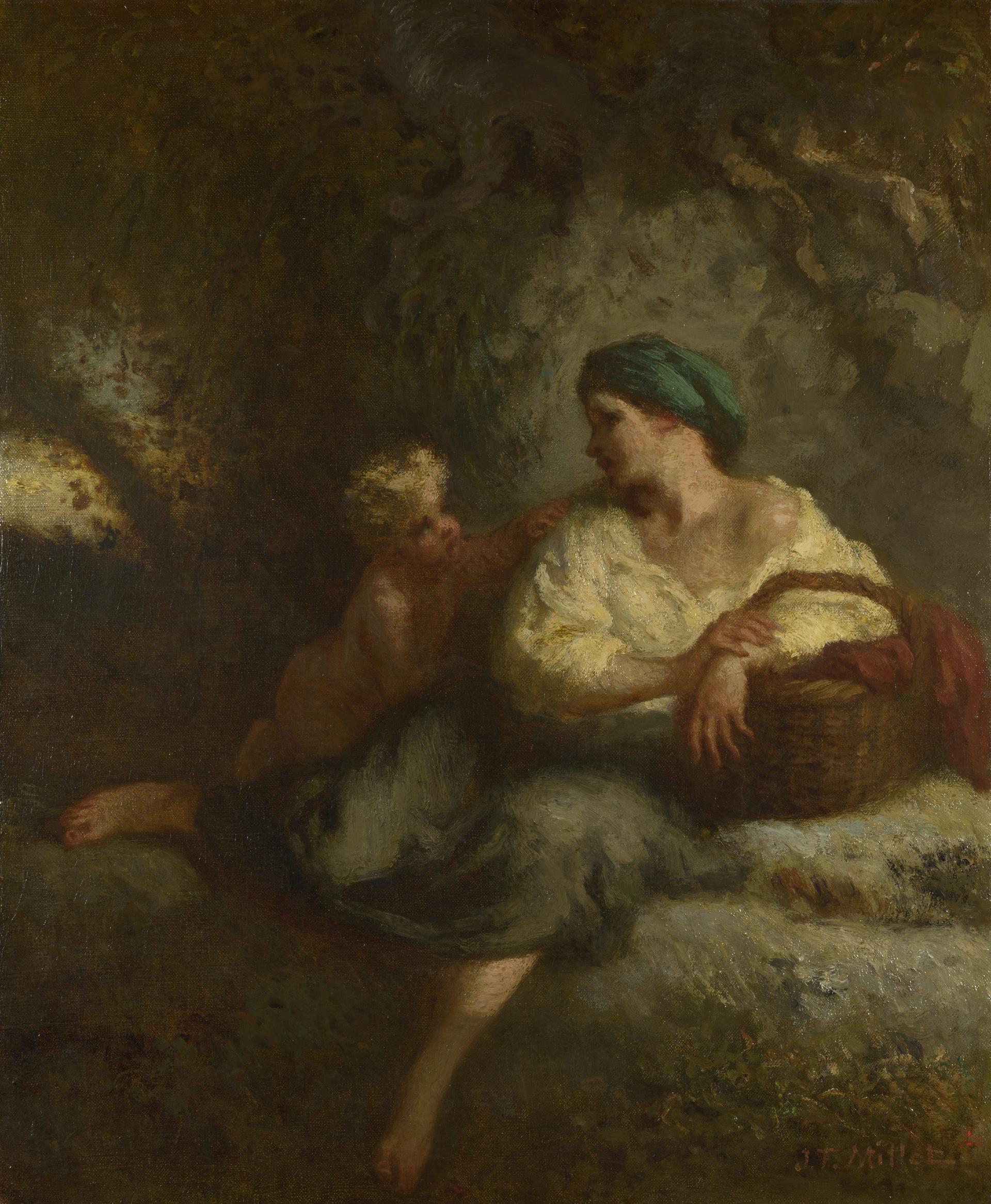 Jean-François Millet | Woman and Child in a Landscape | NG2636 