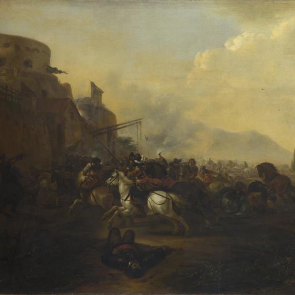 Cavalry attacking a Fortified Place